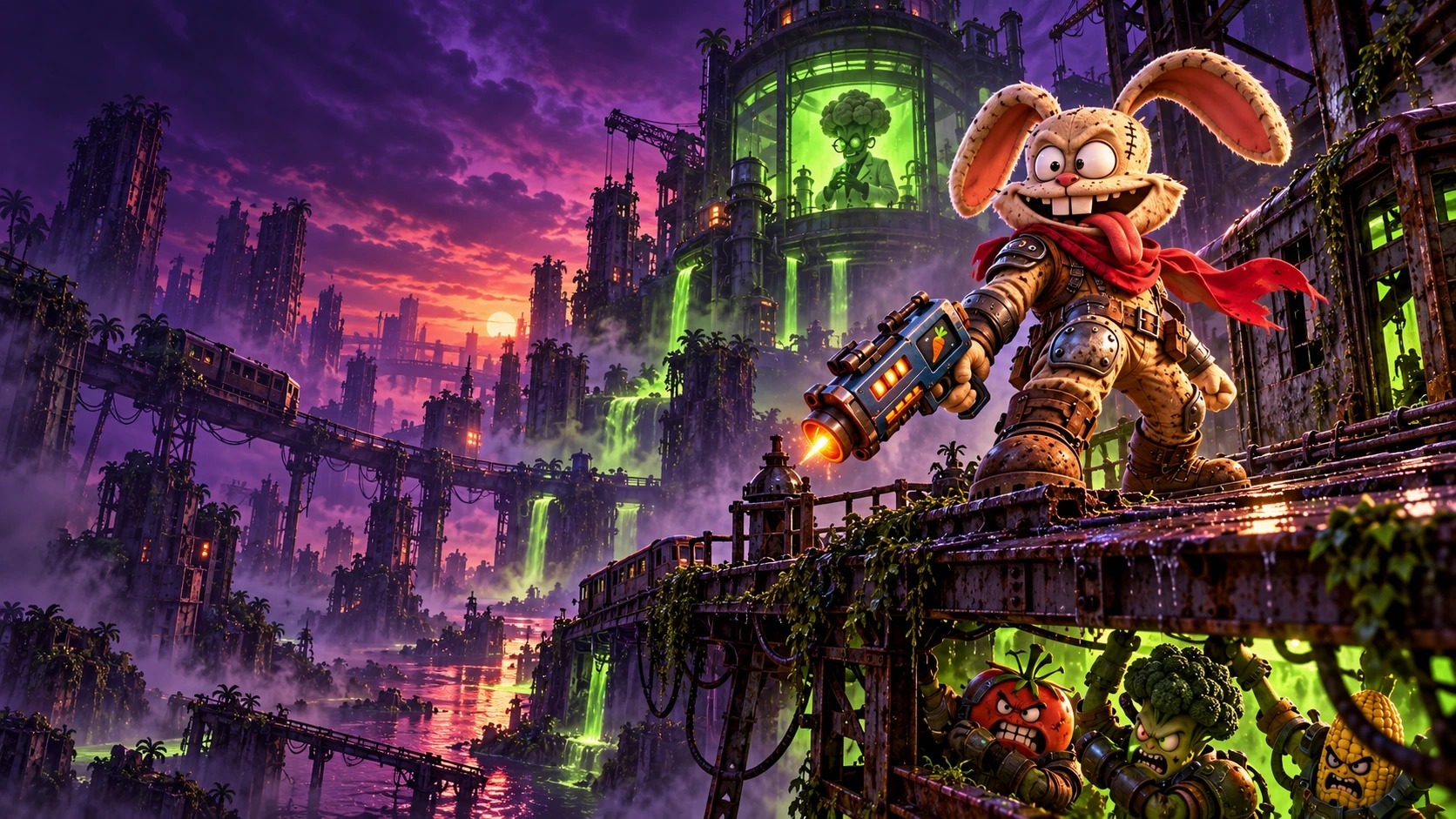 Rabbit Rotten in the original game's ruined futuristic city
